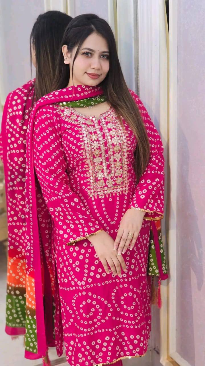 Chunri Printed Golapi